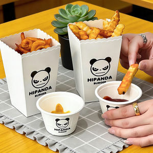 Cajas de Papel para Sushi y <span class=keywords><strong>Pollo</strong></span> Frito con Recubrimiento UV Biodegradable Personalizadas, Resistentes a la Grasa, para Comida Rápida, Hamburguesas y Comida para Llevar - Product Image 3
