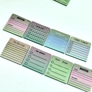 Bloc de Notas Multicolor Cuadrado para Listas de Tareas, Planificación Semanal, Tabla de Tiempo, Papel Translúcido Biodegradable, Papel de Calco, Notas Adhesivas - Product Image 6