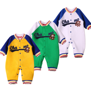 Felpe a maniche lunghe di un pezzo di alta inverno per neonati <span class=keywords><strong>abbigliamento</strong></span> caldo solido per il bambino per la donna di sesso maschile per la primavera autunno gattonare - Product Image 1