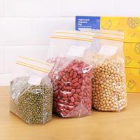 Sacs d'emballage personnalisés en gros, refermables, transparents, en LDPE, pour la conservation des aliments frais au réfrigérateur, avec fermeture à glissière et boîte