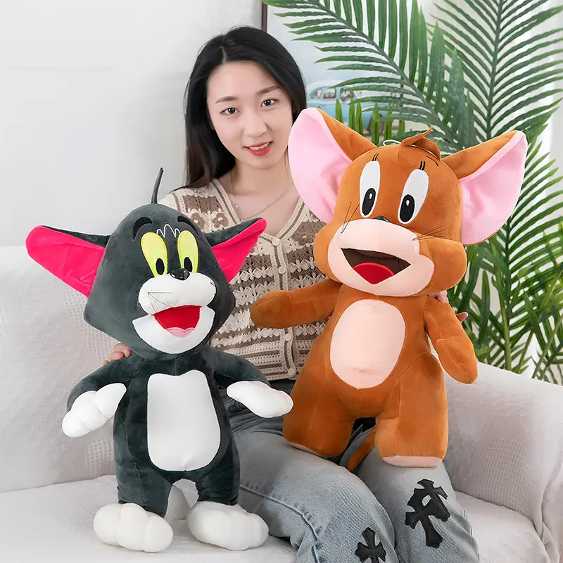 Hot Selling Cartoon Anime Kuscheltier Plüsch Peluche Nette Tom Katze Jerry Maus Kinder beruhigende Puppe Geschenk