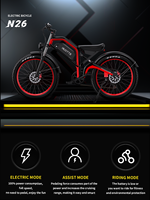 Vélo électrique tout-terrain Duotts N26, stock UE, Royaume-Uni, États-Unis, 48V 20AH, double moteur, pneus larges de 26 pouces, vélos électriques pour adultes