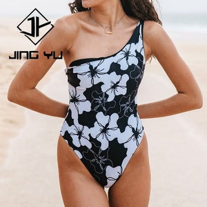 Traje de Baño Personalizado de Fábrica con Estampado Hawaiano, de un Solo Hombro, de Alta Calidad, Ecológico, de Nailon, 2025 - Product Image 1