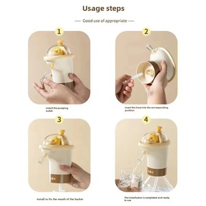 Bomba eléctrica para agua potable, dispensador de agua eléctrico de dibujos animados, Mini dispensador de agua completamente automático para cocina, área de trabajo, hogar - Product Image 6