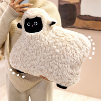 Coussin en peluche agneau dessin animé créatif, agneau couché, coussin de câlin pour couples, cadeau de bureau, petite poupée mouton, disponible en gros