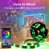 Bande LED à prix d'usine, Bluetooth, application, 5V, 5050, 2835, RGB, USB, bande lumineuse intelligente, éclairage de fond pour TV, étanche pour extérieur