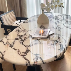 Meuble de maison polyvalent, table basse en marbre Calacatta Viola populaire, comptoir, salle à manger, cuisine, salon, extérieur, utilisation hôtelière - Product Image 4