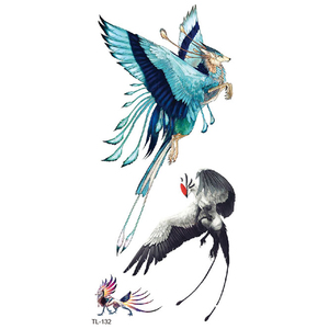 BXTAT Stickers tatuaggio temporaneo durevole carta giorno notte gufo <span class=keywords><strong>lupo</strong></span> farfalla candela pterosauro volo del corpo dell'ala zucca di Buddha - Product Image 6