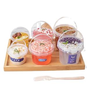 Cubo para frutas Jinxin Huan de gran capacidad, 1000 ml, vaso de plástico PP de grado alimenticio con tapa y asa para almacenamiento en fiestas - Product Image 2