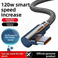 Câble de données Type-C en nylon 120W pour appareils mobiles Câble USB Flash à chargement super rapide avec design incurvé pour Oppo ladekabel