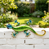 Décoration murale extérieure créative en métal en forme de gecko pour jardin, patio et maison - Vente en gros directe usine