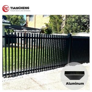 Conception moderne populaire Clôture en aluminium <span class=keywords><strong>composite</strong></span> à revêtement de poudre noire Clôture de <span class=keywords><strong>jardin</strong></span> à <span class=keywords><strong>lame</strong></span> verticale - Product Image 5