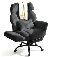 Chaise de bureau ergonomique confortable avec accoudoirs rabattables, siège extra large, coussin lombaire et design croisé pour les jambes, idéale pour le gaming et les postes de travail grands et larges