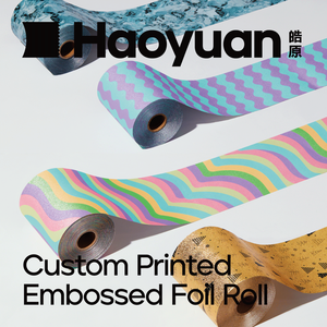 لفائف من رقائق الشعر منقوشة برقائق هاويوان لتسليط الضوء على تلوين تصفيف الشعر طباعة مخصصة عالية الجودة مع نقش الشعار - Product Image 3