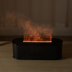 Mini Diffuseur Électrique LED Ambiance Feu de Bois Cozy Flame, Parfum Personnalisé, Humidificateur d'Air pour Huiles Essentielles de Pièce - Product Image 4