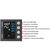 Contrôleur de relais numérique en alliage d'argent FCGK DH48S S 1Z 2Z 2NO, minuterie 0,1s 99h, affichage LCD, AC 220V, étanche, 3A