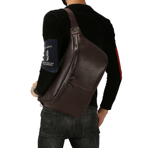 Mode Luxus Echt leder Herren Brusttaschen Wasserdichte Universal Umhängetaschen Leder Braun Brusttasche - Product Image 3