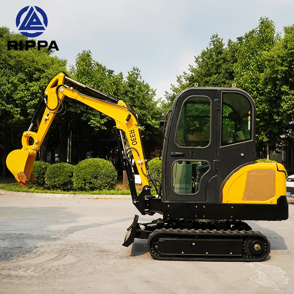 Rippa 2Ton 3.5Ton Mini Escavadeira Zero Clearance Dig Escavadeira Escavadeira Rotativa Floresta Best Selling Digger com Grabber