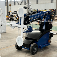 Robot de vitrage électrique mobile sur roues pour travaux de murs rideaux en centres commerciaux