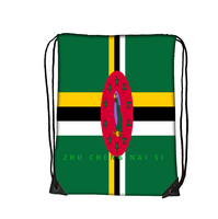 Sac de sport à cordon avec drapeau d'Antigua, léger, en polyester, sac de sport portable, sac à cordon pour les voyages, le camping, l'usage quotidien