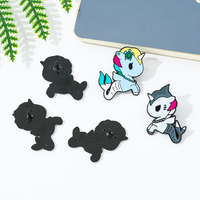 Broche Mignonne en Métal Motif Poney Arc-en-ciel de Dessin Animé, Badge Commémoratif, Autocollant Téléphone en Métal Forme Licorne Sirène, Vente en Gros Personnalisée