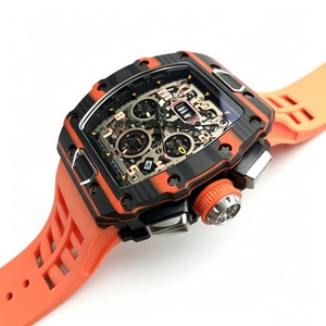 Montre mécanique de sport de luxe RM11-03 avec réserve de marche, boîtier en acier inoxydable et fibre de carbone, bracelet en caoutchouc - Vente en gros usine - Product Image 1