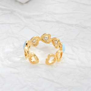 Zircone Oil Drop Aikai anello da donna A Clique stile Vintage anello indice stile semplice e Versatile - Product Image 5