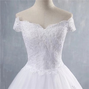 Grandes Robes de Mariée de <span class=keywords><strong>Princesse</strong></span> en Dentelle, sans Manches, Grande Taille, Élégante Robe de Mariée Blanc Pur - Product Image 5