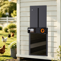 Porte de poulailler anti-pincement en alliage d'aluminium, octogonale, pour batterie d'oiseaux, avec alimentation électrique