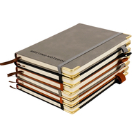 Carnet ligné A5 en cuir à couverture rigide, journal personnalisé en PU, reliure cousue