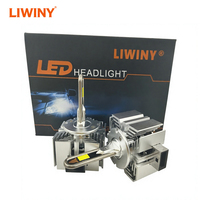 Pièces automobiles Liwiny, éclairages de tuning, ampoule de phare de voiture LED CSP 12V 6000K 120W, lampe automobile D1 D2 D3 D4 D5 D8, éclairage automobile