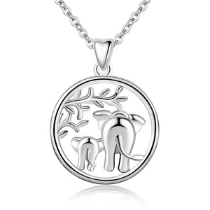 925 Sterling Silver Women Jewelry Lucky Baby <strong>Elephant</strong> Pendant <strong>Necklace</strong> - Product Image 1
