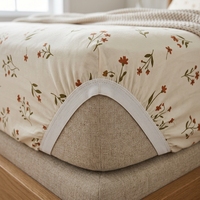 Ensemble de draps en microfibre imprimés de fleurs, 6 pièces, doux et respirants, pour hôtel et maison
