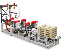 Machine d'assemblage de palettes en bois Ligne de production semi-automatique