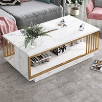 Table basse moderne de luxe avec rangement, écologique, durable, mobile, design simple, bois et métal pour salon, meubles de maison