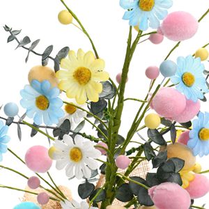 กิ่งดอกทิวลิปประดิษฐ์ LANJO พร้อมไข่หลากสี สำหรับตกแต่งบ้าน งานปาร์ตี้ และเทศกาลต่างๆ - Product Image 4