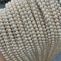 Perles d'eau douce naturelles à fort lustre, 6-7 mm, presque rondes, en vrac, nukleées, pour la fabrication de colliers et bijoux DIY