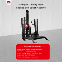 Machine de squat à ceinture professionnelle de qualité commerciale en acier robuste à charge de plaques, pour entraînement des hanches et des jambes (Rhino)