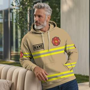 Sudadera con capucha de bombero con nombre personalizado y envío directo al por mayor para Rescue Hero, sudadera con estampado personalizado para hombre y mujer, ropa de invierno - Product Image 5