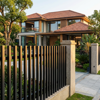 Panneau de clôture moderne pour villa, en acier galvanisé, facile à assembler, dimensions personnalisables, modélisation 3D
