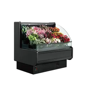 supermarket Temperature and Humidity control fresh flower open display cooler