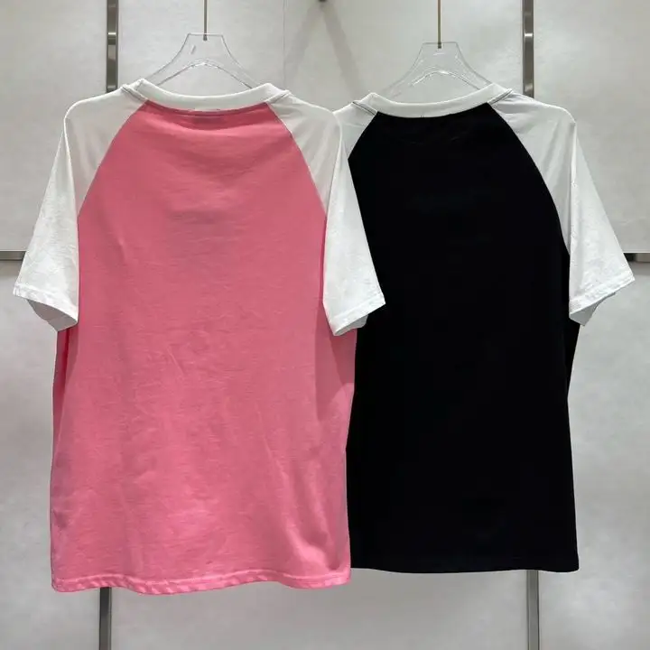 Candice 2024 camiseta de lujo ropa de marca de lujo con cuentas verano algodón peso pesado camiseta para mujer
