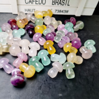 Vente en gros de champignons en cristal naturel de haute qualité, mini-champignons en fluorite polie pour souvenirs et cadeaux