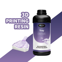 Résine de Modélisation Dentaire LEYI Transparente Violette Pureté 100% pour Plateaux Personnalisés, 1kg/bouteille, UV 405nm pour Imprimantes 3D LCD
