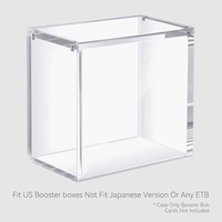 Boîte de protection anti-poussière en acrylique pour boosters TCG, étui en plexiglas anti-poussière