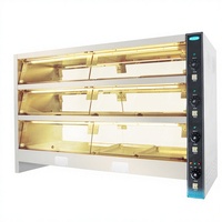 Vitrine chauffante commerciale à 3 niveaux pour aliments, armoire de présentation à température ambiante pour boulangerie et pâtisserie