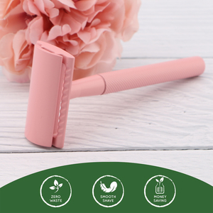 มีดโกนโลหะหลายสีแบบใช้ซ้ำได้ ใบมีดสองคม คุณภาพสูงสำหรับผู้หญิง - Product Image 5