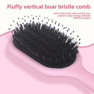 <span class=keywords><strong>Brosse</strong></span> démêlante et massante pour cheveux pour femmes, grande <span class=keywords><strong>brosse</strong></span> en nylon avec poils de sanglier pour un coiffage lisse, idéale pour <span class=keywords><strong>Amazon</strong></span> - Product Image 6