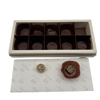 Boîtes d'emballage en carton rigide gris personnalisées en gros, écologiques, en matériaux recyclés, pour bonbons et chocolats, avec séparateurs et pelliculage mat