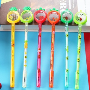 Pena tinta Gel potongan buah 0.5MM desain kreatif pena Gel bentuk alpukat nanas wortel plastik lucu - Product Image 1